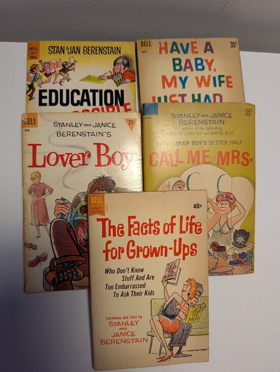 Stan & Jan Berenstain Other - VTG Stan & Jan Berenstain Adult Humor Paperback Lot of 5 Dell Mid-Century Comic